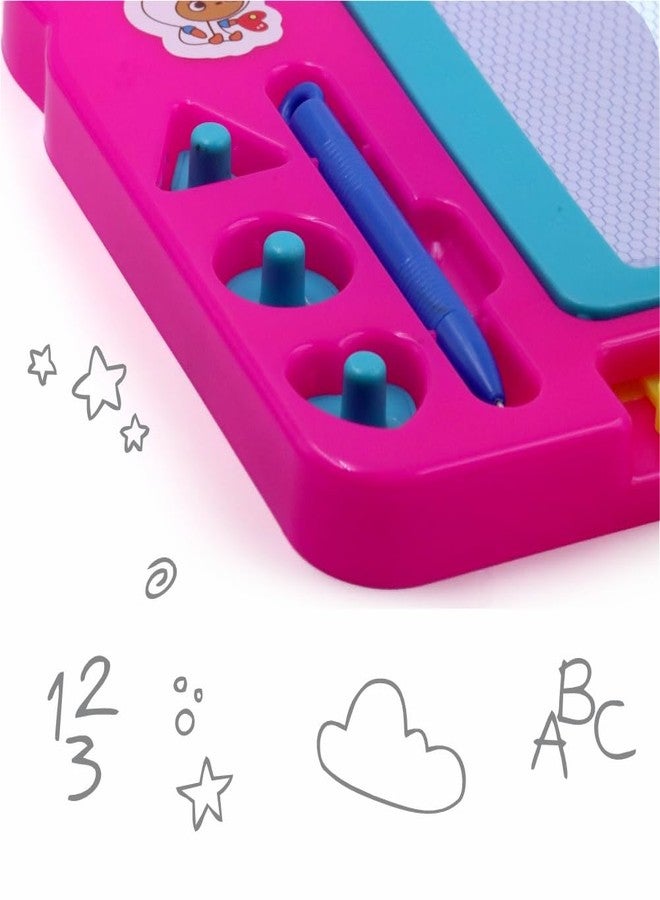 Chanak Magnetic Slate, Magnetic Drawing Board for Learning Writing and Drawing, Magnetic Pen and Stamps, Magnetic Slate Easy to Use and Clean, Magnetic Board for Kids Above 3, BIS Approved (Pink) - Image 3